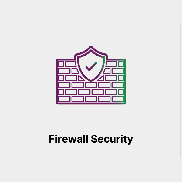 Firewall Security icon with grey background