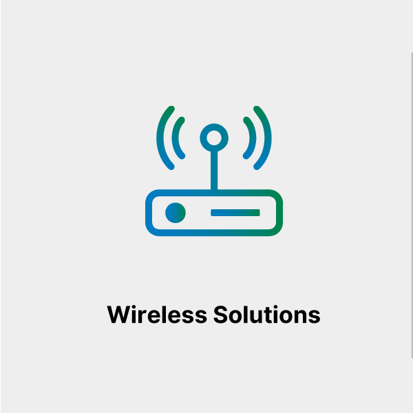 Wireless Solutions icon with grey background