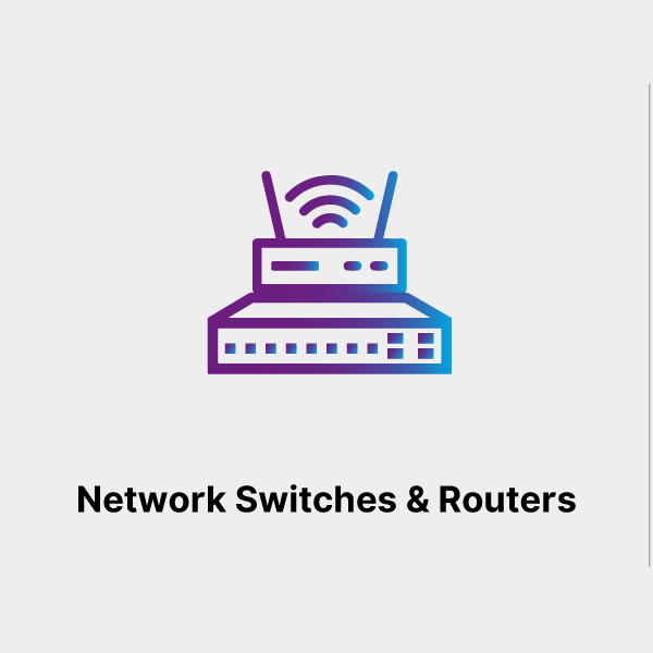 Network Switches & Routers icon with grey background