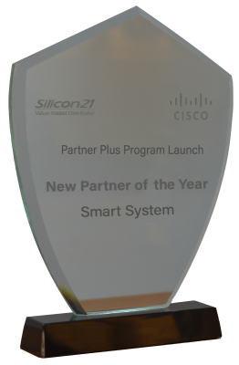 Cisco Partner Plus Program Launch New Partner Of The Year Glass Award